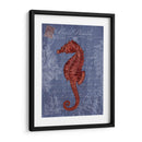 Postal De Playa Roja En Azul B - Fab Funky | Cuadro decorativo de Canvas Lab