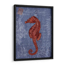 Postal De Playa Roja En Azul B - Fab Funky | Cuadro decorativo de Canvas Lab