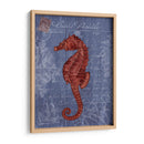 Postal De Playa Roja En Azul B - Fab Funky | Cuadro decorativo de Canvas Lab