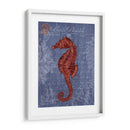 Postal De Playa Roja En Azul B - Fab Funky | Cuadro decorativo de Canvas Lab