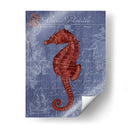 Postal De Playa Roja En Azul B - Fab Funky | Cuadro decorativo de Canvas Lab