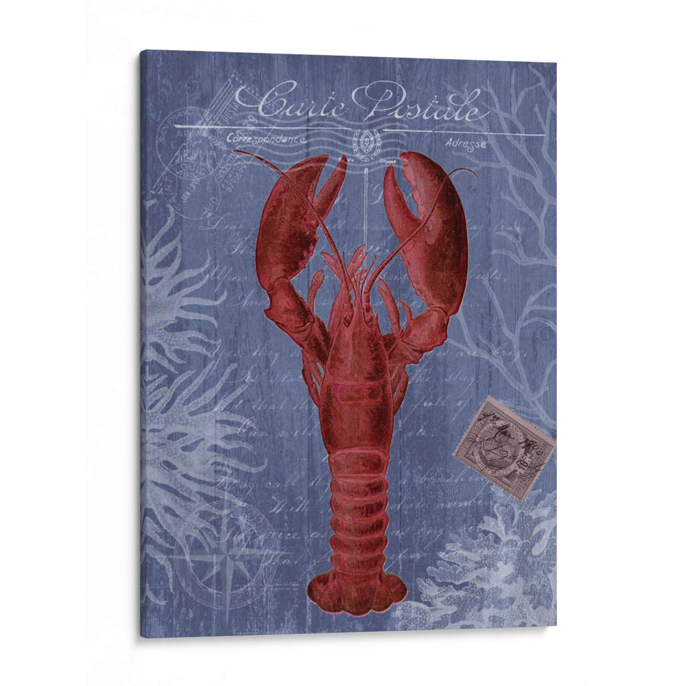 Postal De Playa Rojo En Azul D - Fab Funky | Cuadro decorativo de Canvas Lab
