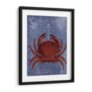 Postal De Playa Roja En Azul F - Fab Funky | Cuadro decorativo de Canvas Lab