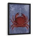 Postal De Playa Roja En Azul F - Fab Funky | Cuadro decorativo de Canvas Lab