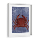 Postal De Playa Roja En Azul F - Fab Funky | Cuadro decorativo de Canvas Lab