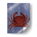 Postal De Playa Roja En Azul F - Fab Funky | Cuadro decorativo de Canvas Lab