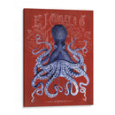 Octopus Prohibición Octopus En Rojo - Fab Funky | Cuadro decorativo de Canvas Lab