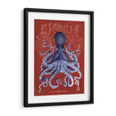 Octopus Prohibición Octopus En Rojo - Fab Funky | Cuadro decorativo de Canvas Lab
