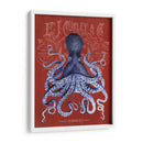 Octopus Prohibición Octopus En Rojo - Fab Funky | Cuadro decorativo de Canvas Lab