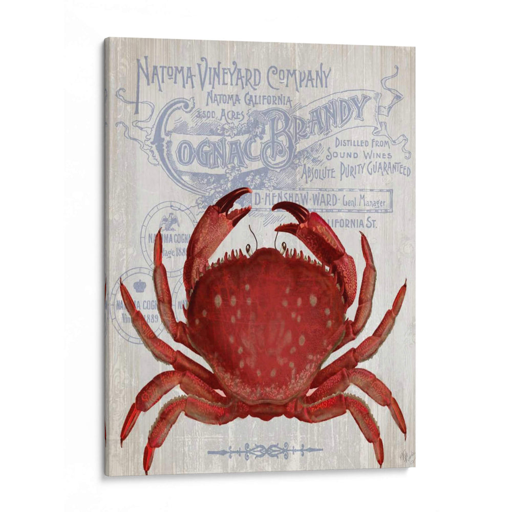 Cangrejo De Prohibición De Cangrejo En Blanco - Fab Funky | Cuadro decorativo de Canvas Lab