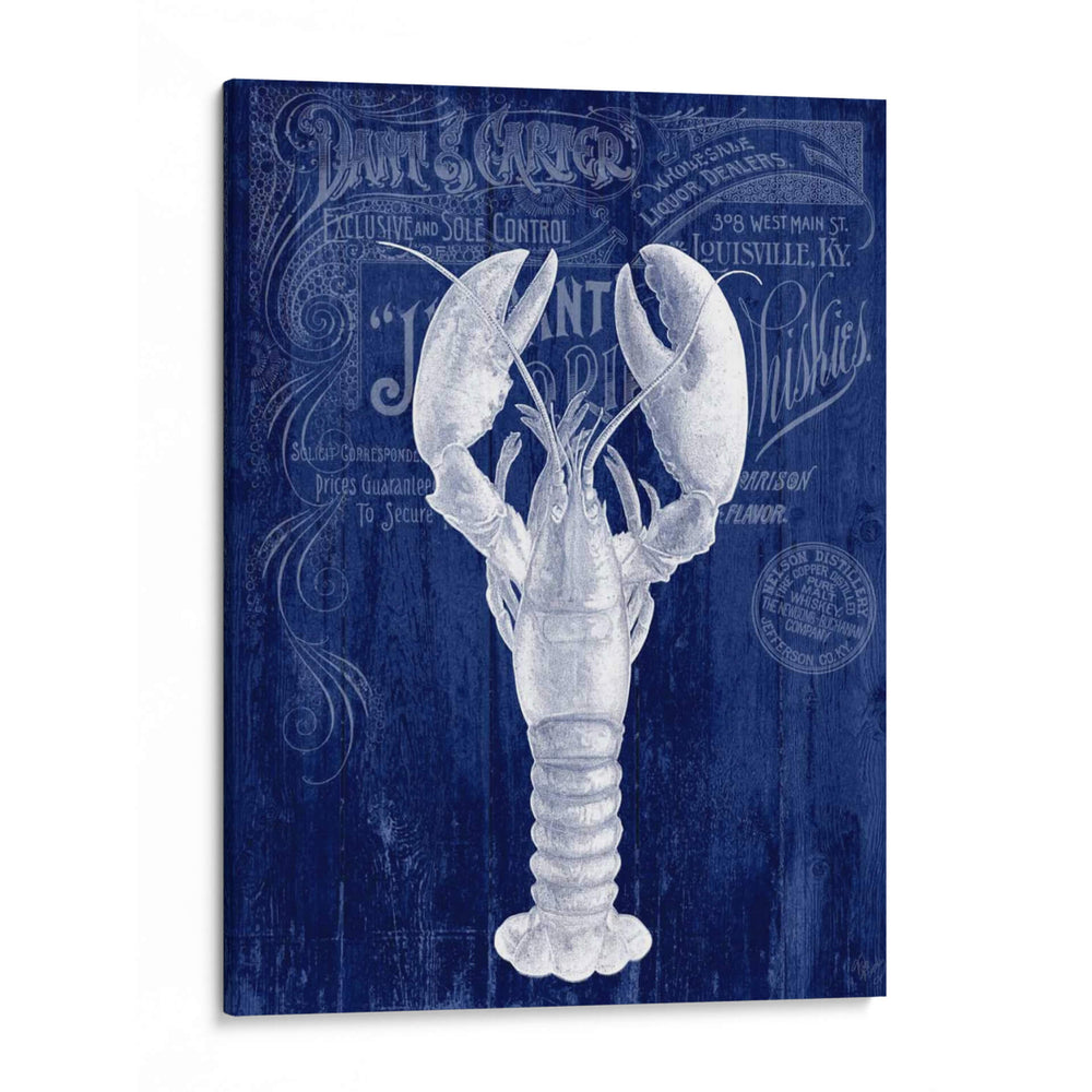 Langosta De La Prohibición De Langosta En Azul - Fab Funky | Cuadro decorativo de Canvas Lab