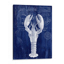 Langosta De La Prohibición De Langosta En Azul - Fab Funky | Cuadro decorativo de Canvas Lab
