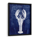 Langosta De La Prohibición De Langosta En Azul - Fab Funky | Cuadro decorativo de Canvas Lab