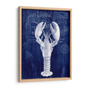 Langosta De La Prohibición De Langosta En Azul - Fab Funky | Cuadro decorativo de Canvas Lab
