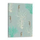 Coral Y Seahorse En Seafoam - Fab Funky | Cuadro decorativo de Canvas Lab