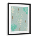Coral Y Seahorse En Seafoam - Fab Funky | Cuadro decorativo de Canvas Lab
