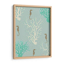 Coral Y Seahorse En Seafoam - Fab Funky | Cuadro decorativo de Canvas Lab