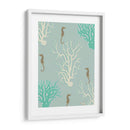Coral Y Seahorse En Seafoam - Fab Funky | Cuadro decorativo de Canvas Lab