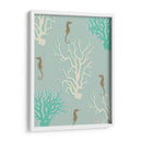 Coral Y Seahorse En Seafoam - Fab Funky | Cuadro decorativo de Canvas Lab
