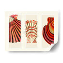 Cáscaras Rojas Y Cremas En 3 Paneles. - Fab Funky | Cuadro decorativo de Canvas Lab
