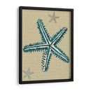 Estrella De Mar Azul En Taupe A - Fab Funky | Cuadro decorativo de Canvas Lab