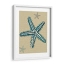 Estrella De Mar Azul En Taupe A - Fab Funky | Cuadro decorativo de Canvas Lab