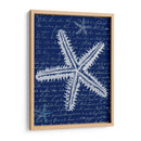 Estrellas De Mar Blancas En Azul A - Fab Funky | Cuadro decorativo de Canvas Lab