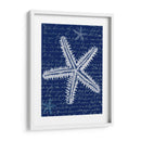 Estrellas De Mar Blancas En Azul A - Fab Funky | Cuadro decorativo de Canvas Lab