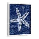 Estrellas De Mar Blancas En Azul A - Fab Funky | Cuadro decorativo de Canvas Lab