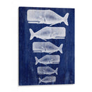 Familia Ballena Blanco En Azul - Fab Funky | Cuadro decorativo de Canvas Lab