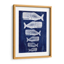 Familia Ballena Blanco En Azul - Fab Funky | Cuadro decorativo de Canvas Lab