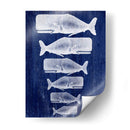 Familia Ballena Blanco En Azul - Fab Funky | Cuadro decorativo de Canvas Lab
