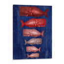 Familia De Ballena Roja En Azul - Fab Funky | Cuadro decorativo de Canvas Lab