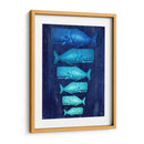 Ballena Familia Azul En Azul - Fab Funky | Cuadro decorativo de Canvas Lab