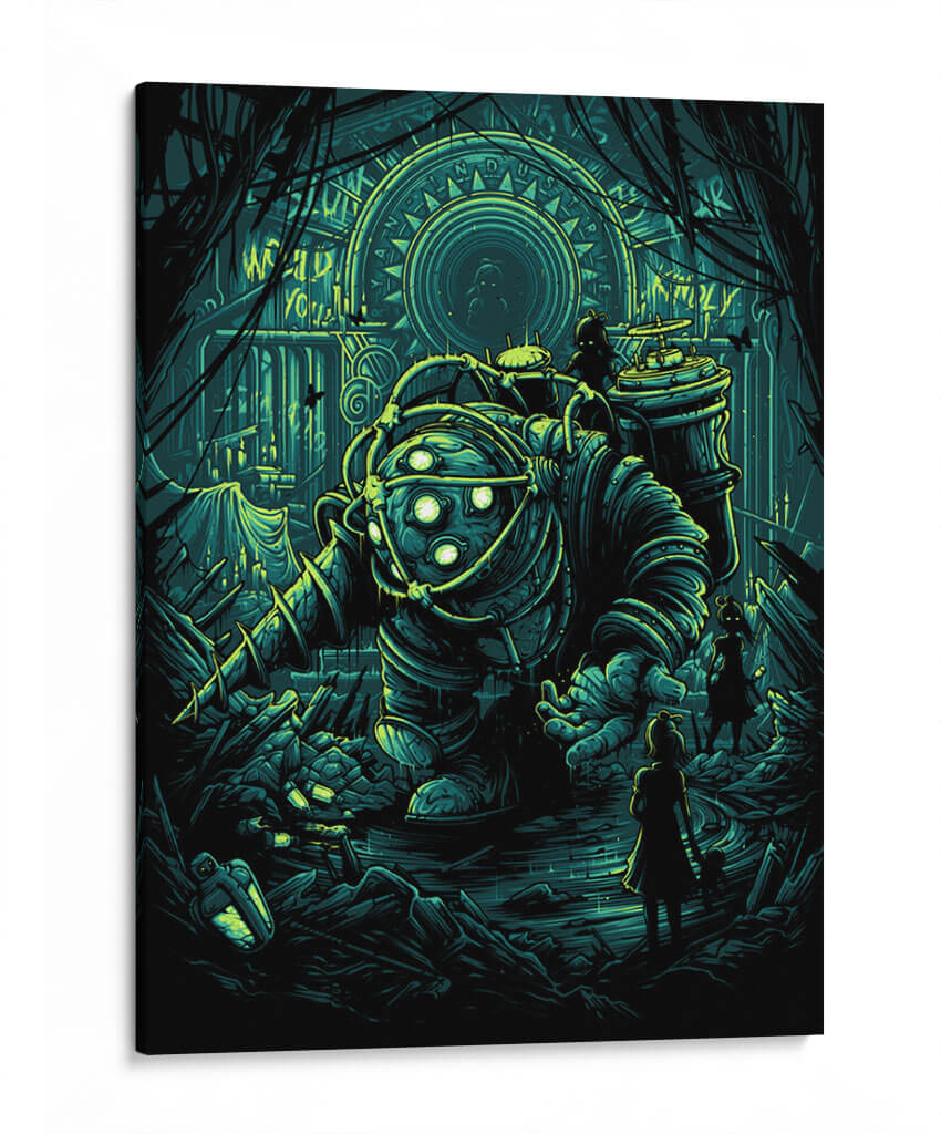Bioshock green | Cuadro decorativo de Canvas Lab