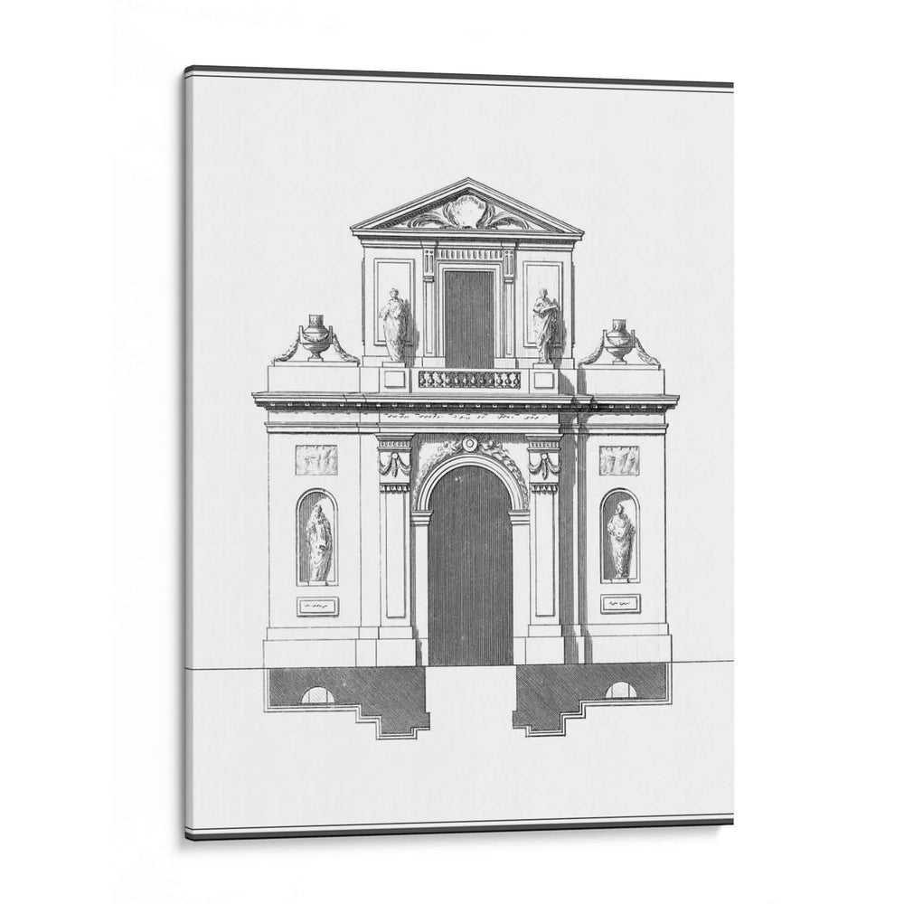 B Y W Fachada Parisiana Ii - Deneufforge | Cuadro decorativo de Canvas Lab