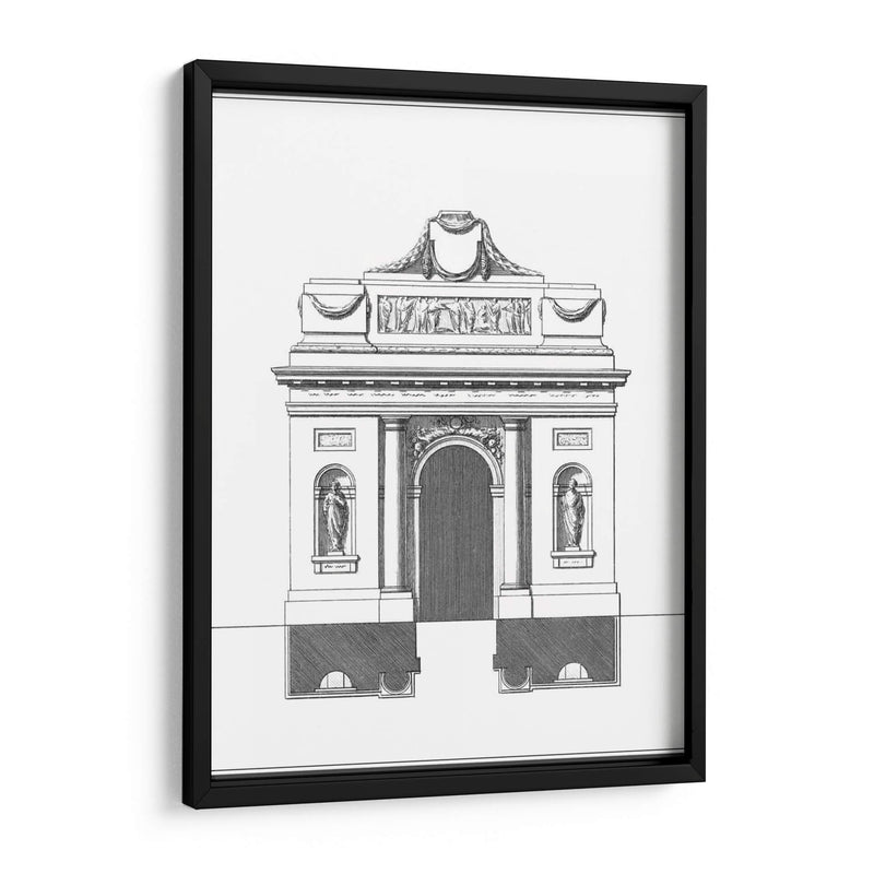 B Y W Fachada Parisiana Iv - Deneufforge | Cuadro decorativo de Canvas Lab