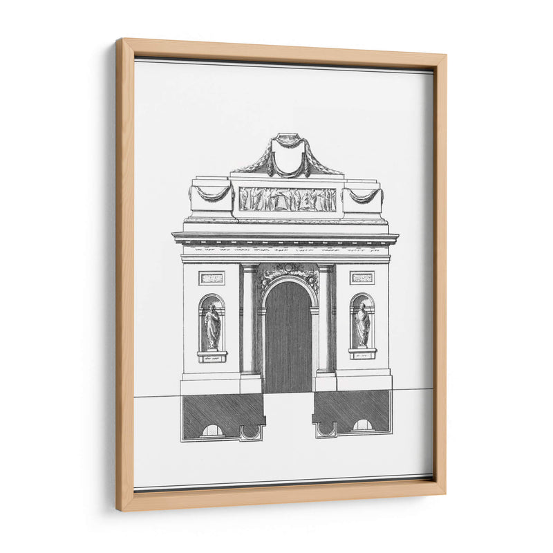 B Y W Fachada Parisiana Iv - Deneufforge | Cuadro decorativo de Canvas Lab