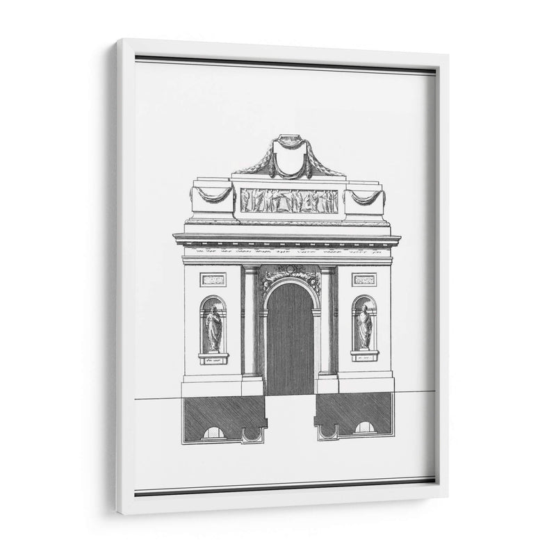 B Y W Fachada Parisiana Iv - Deneufforge | Cuadro decorativo de Canvas Lab