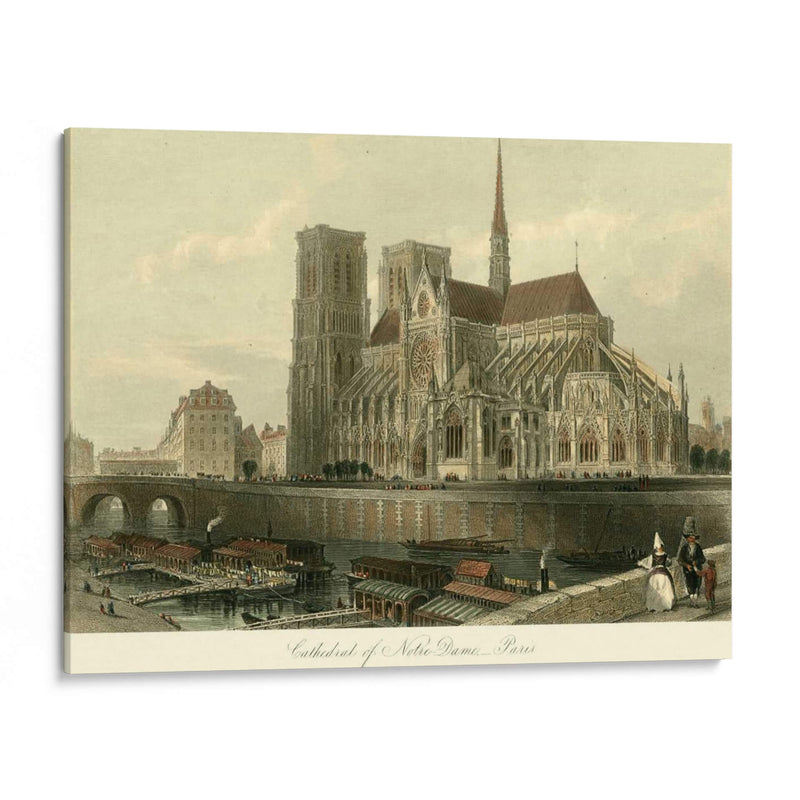 Catedral De Notre-Dame, París. - T. Allom | Cuadro decorativo de Canvas Lab