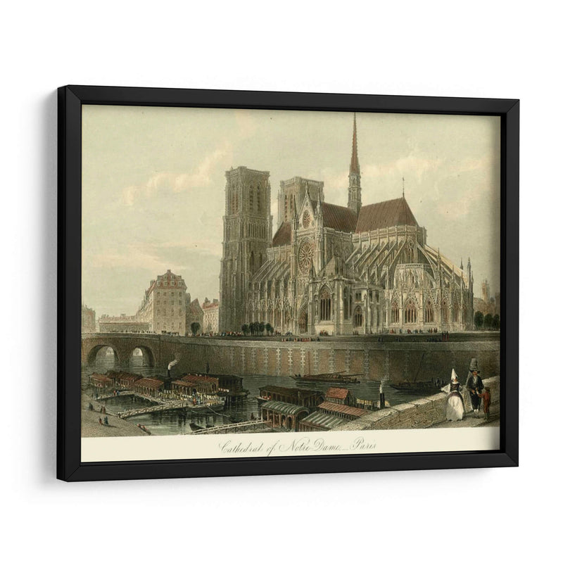 Catedral De Notre-Dame, París. - T. Allom | Cuadro decorativo de Canvas Lab