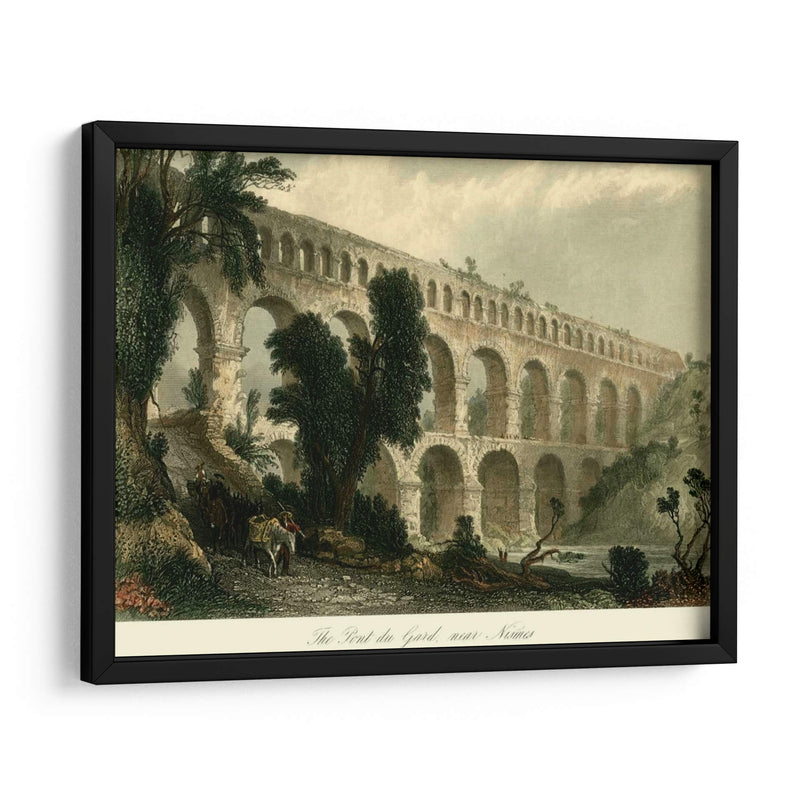 El Pont Du Gard, Cerca De Nismos. - T. Allom | Cuadro decorativo de Canvas Lab