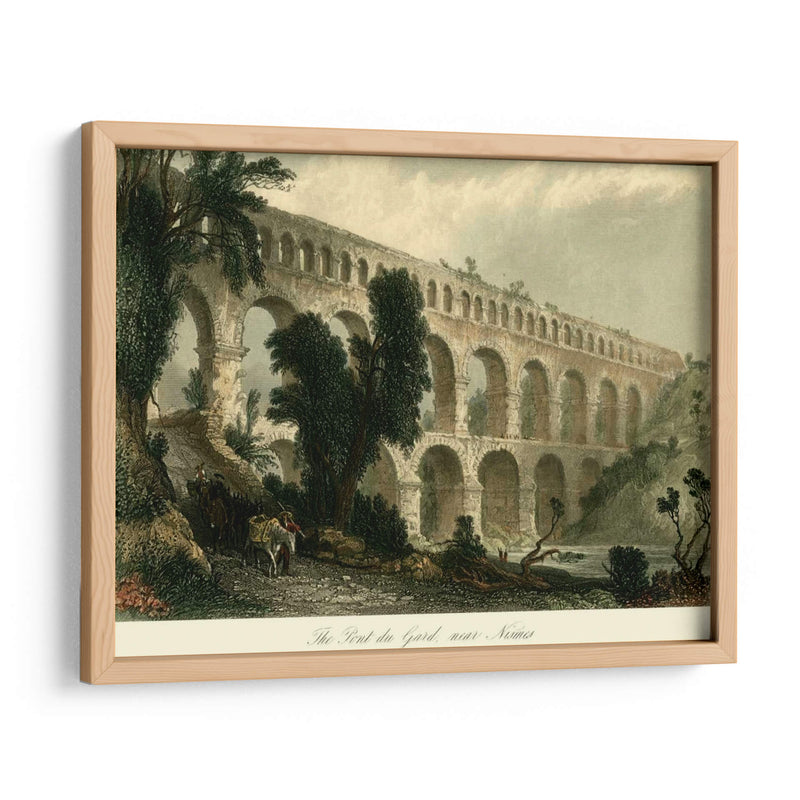 El Pont Du Gard, Cerca De Nismos. - T. Allom | Cuadro decorativo de Canvas Lab