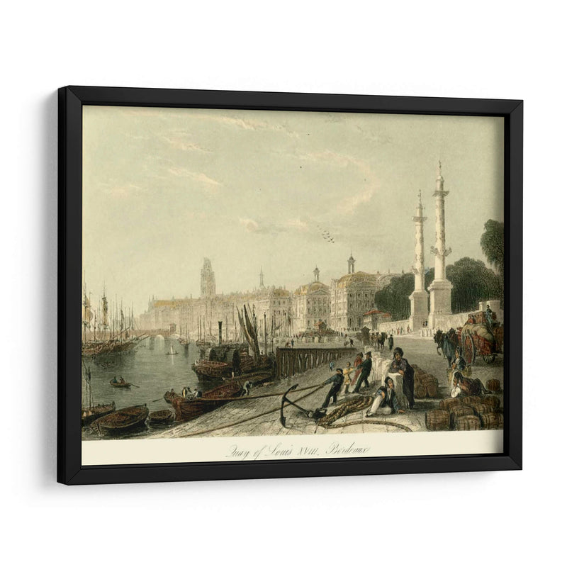 Muelle De Louis Xviii, Burdeos - T. Allom | Cuadro decorativo de Canvas Lab