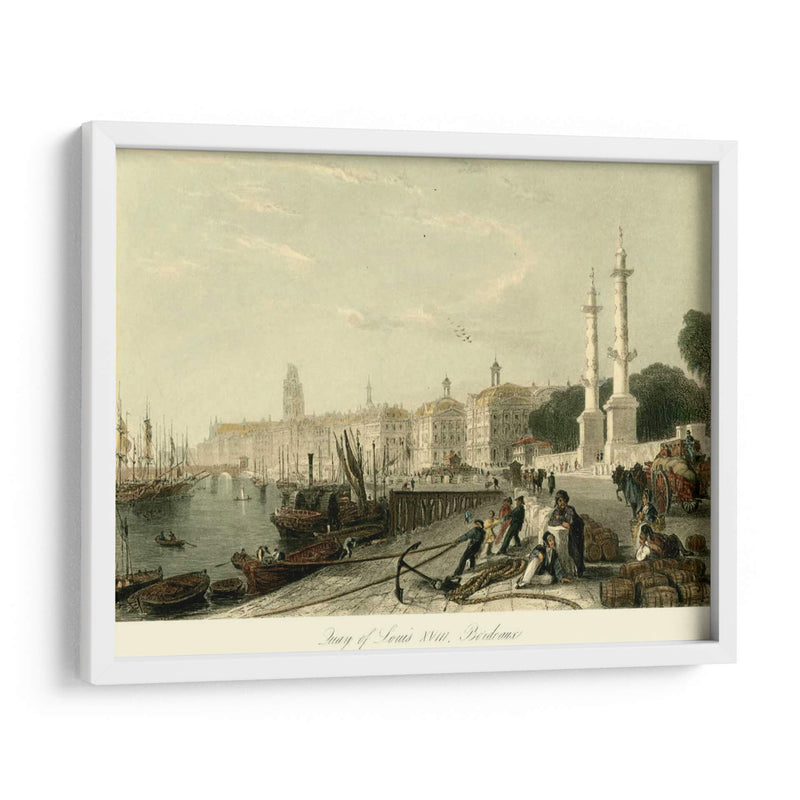 Muelle De Louis Xviii, Burdeos - T. Allom | Cuadro decorativo de Canvas Lab