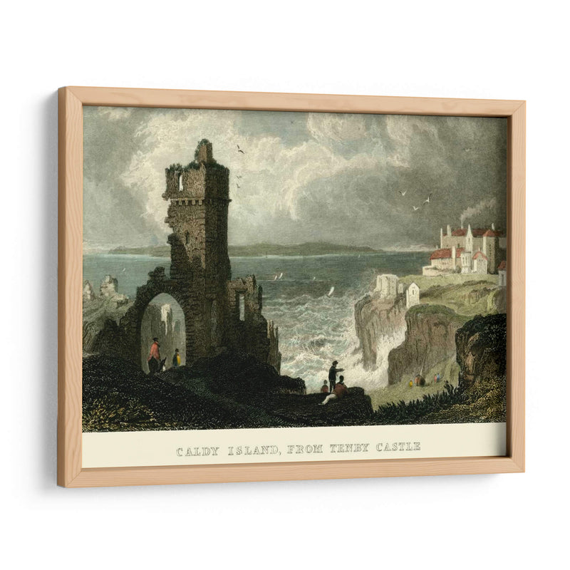 Caldy Island, Desde Tenby Castle. - T. Allom | Cuadro decorativo de Canvas Lab