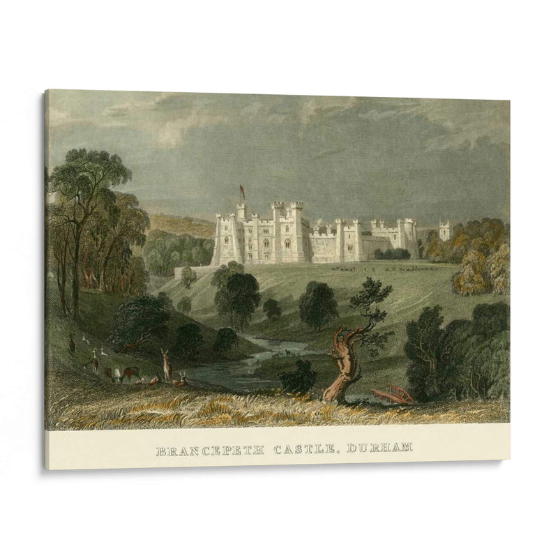 Brancepeth Castle, Durham - T. Allom | Cuadro decorativo de Canvas Lab