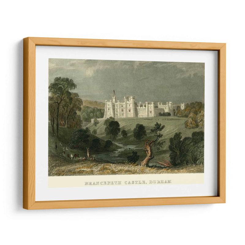 Brancepeth Castle, Durham - T. Allom | Cuadro decorativo de Canvas Lab