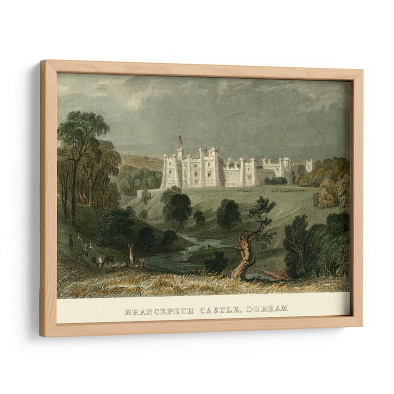 Brancepeth Castle, Durham - T. Allom | Cuadro decorativo de Canvas Lab