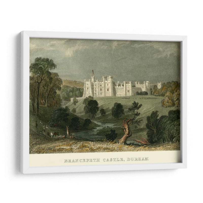 Brancepeth Castle, Durham - T. Allom | Cuadro decorativo de Canvas Lab